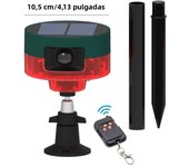 Recordable Animal Repeller Solar Bird Repeller Remote Control Wild Animal Deterrent with Flashing Light for Farm Orchards Garden