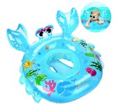 Boya para bebé, anillo de natación inflable, flotador de anillo de natación, asiento de piscina de cangrejo azul para bebés y niños de 6 a 48 meses
