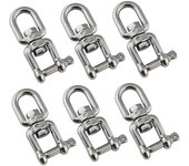 6 anillos giratorios resistentes de acero inoxidable 304 de 4 mm