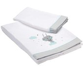 Juego de sábanas franela cuna Elefantino - Sábanas invernales suaves y cálidas, con diseño de elefantes, perfectas para el descanso del bebé