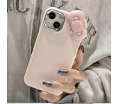 Cute 3D Pink Bowknot Soft Silicone Phone Case For iPhone 15 14 13 12 11 Pro Max X XR Soild Color Shockproof Cover Funda