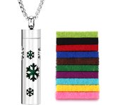 Essential Oil Necklace Aromatherapy Pendant Necklace 316L Stainless Steel Diffuser Necklace, Essential Oil Jewelry Gift