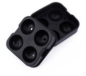 Bandeja para hacer bolas de hielo redondas de bricolaje, 4 moldes esféricos grandes, cubos para whisky, fiestas, bares y bebidas