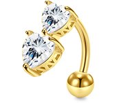 Women Trendy Belly Piercing Stainless Steel Crystal Belly Button Piercings Dangle Flower Accessories Punk Women's Navel Rings