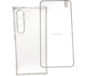 Funda Transparente Mercachip + Cristal Templado para Samsung S24, S24 Plus, S24 Ultra - Protección Completa contra Golpes y Arañazos - Accesorio para Teléfono Móvil