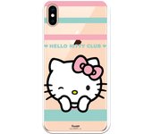 Funda original compatible con iPhone XS Max con un diseño de Hello Kitty club guiño