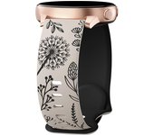 20mm Engraved Silicone band For Samsung Galaxy 7 6 5 40mm 44mm FE 6Classic 43mm 47mm Women Watch Band For HuaweiGT3 2 42mm strap