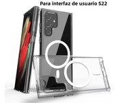 Original Magnet Cover For Magsafe Clear Case Samsung Galaxy S23 Fe S22 S24 Ultra S21 Plus Z Flip Fold 6 5 4 3 Acrylic Silicone