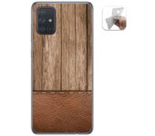 Tumundosmartphone Funda Gel Tpu para Samsung Galaxy A71 diseño Madera 09 Dibujos