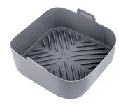 8 Inch Air Fryer Silicone Basket Tray Set Square Non-stick Airfryer Baking Mold Liners Bpa Free Kitchen Oven Cooking Accessories