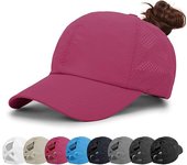 Gorra de béisbol para mujer, gorra para el sol con cola de caballo, gorras de golf para mujer, gorras ajustables con diseño entrecruzado