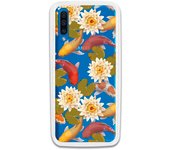 Funda original compatible con Samsung Galaxy A70 - Patron peces y flores