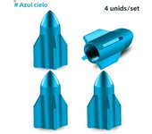 AUTCOAT 4Pcs/Set Aluminum Tire Valve Stem Caps for Cars, Trucks, Motorcycles Car Wheel Tires Valves Tyre Stem Air Caps