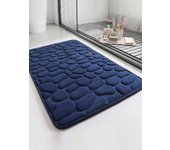 1pc Cobblestone Bath Mat - Stone Textured, Rapid Water Absorbent, Non-Slip, Washable, Thick Soft and Comfortable Carpet for Bath