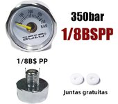 Manometer Pressure Gauge Mini Micro 25mm/1inch Gage Compressed Air Hand Pump Diving HPA Regulator M8*1 M10*1 1/8NPT 1/8BSPP