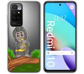 Funda Silicona Transparente para Xiaomi Redmi 10 (2021/2022) diseño Mono Dibujos