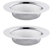 2 uds colador de fregadero de acero inoxidable, filtro de drenaje de 11,5 cm, colador de fregadero, colador de fregadero, colador de fregadero de cocina
