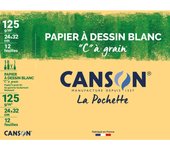 Papel de dibujo CANSON, C, à Grain, DIN A4, 125 g/m²