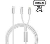 2-in-1 PD 60W USB C To Type C Lighting 5A Fast Charging iPhone15 16 Samsung QC 3.0 Fast Charging Mobile Phone USB Charger Cord