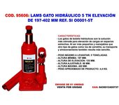 Lams gato hidráulico 5 tn elevación 197-402 mm ref. si o0001-5t