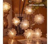 2/3Meters LED Fiber Optic Fairy Light Battery-operated Garland Christmas Decoration Party New Year's Decor Artificial Flowers