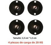 New 4Pcs Self Adhesive Mute Ball Pulley Universal Wheel Load 300Kg Furniture Casters Wheels Stainless Steel Wheel 360° Rotation