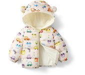 Baby Kids Thicken Plush Coats Children Down Cotton Outerwear Winter Plush Thick Jackets For Infants Boys Girls Cotton Coats