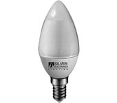 Silver Electronics - Bombilla LED ECO Vela, Potencia: 5W, Casquillo: E14, Voltios: 230V, Clase energética: A+, Temperatura de color: 4.000k - Luz neutra - Warm light, HASTA 15.000 HORAS de VIDA