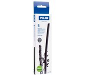 MILAN Caja 5 Barritas de Carboncillo natural Cilíndrico Ø 6-8mm