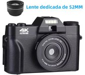 4K HD Professional Digital Camera Camcorder WIFI Webcam Wide Angle 16X Digital Zoom 48MP Photography 3 Inch Flip Screen Recorder