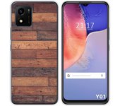 Funda Silicona para Vivo Y01 diseño Madera 03 Dibujos
