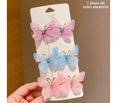 Random Colorful Butterfly Hairpins Girl Hair Clips Barrettes Women Sweet Hair Ornament Rainbow Headwear Fashion Hair Accessories