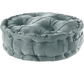Cojín redondo para el suelo, cojín cuadrado de terciopelo para meditación, cojines gruesos con mechones para sala de estar, yoga, dormitorio, sofá, azul lago, 45 cm
