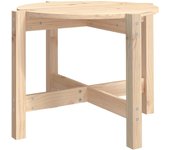 vidaXL Mesa de centro de madera maciza de pino 62,5x45 cm Natural, Blanco, Gris Mesita de Salón o Comedor o Auxiliar Mesa de Café Meuble Salón