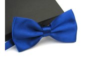 Men Satin Bowtie Classic Wedding Party Bow Tie Solid Color Adjustable Necktie