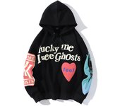 kanye Foamed love letters graffiti print hoodie for men and women with fleece jacket