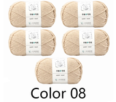 5Pcs X100g Yarn for Hand Knitting Acrylic Crochet Thread Knit Sweaters Lines Crocheting Bag Blanket