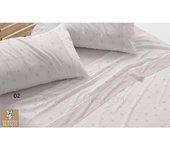 Juego de Sábanas Burrito Blanco Dorvel - 871 con Diseño de Rombos: Elegancia, Confort y Durabilidad para Tu Descanso 50% Algodón.