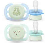 Philips Avent Chupete Silicona Ultra Start Nocturno Niño 0-2M 2 Unidades
