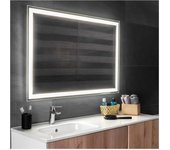 APLIKE BATHROOM LIGHTING - Modelo Altea S2 | Espejo de Baño Rectangular con Función Antivaho y Luz Neutra (4000K) - 80 x 70 cm o 120 x 70 cm - Fácil Instalación, Calificación IP44