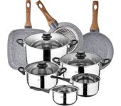 San Ignacio Batería de Cocina 8 Piezas Toledo y Sartenes Aluminio Forjado