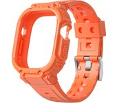 New Compatible with Apple Watch Band 40mm 45mm 49mm Bumper Case,  Rugged Men Bands for Apple Watch SE and iWatch Series 9 87654