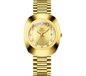 Top Brand Luxury Men's Watches Fashion Gold 40mm Diamond Dial 3Bar Waterproof Stainless Steel Original Quartz Wristwatch for Man