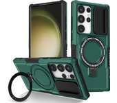 Heavy-duty Armored 2-in-1 Fall-proof Case for Samsung S24 S23 S22 S21 Plus Ultra S20FE Note20 Magnetic Stand Phone Case