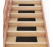 vidaXL Alfombrilla Autoadhesiva de Escalera Rectangular Estera 15 uds Color Antracita,  Azul,  Crema y mas