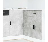 vidaXL Mueble bajo para fregadero “Lyon” en color Roble ahumado/Roble Sonoma/Blanco y más | almacenamiento funcional diseño moderno para baño dormitorio sala