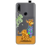 Tumundosmartphone Funda Gel Transparente para Huawei P Smart Z diseño Jirafa Dibujos