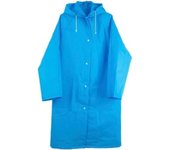Chubasquero impermeable para niños chaqueta de lluvia con capucha infantil reutilizable Azul (DE 4 A 6 AÑOS) COSHANO