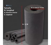 6-32MM Rubber Sponge Tube Air Conditioner Solar Water Heater Water Pipe Sleeve 1.8m Thermal Insulation Thermal Insulation Pipe