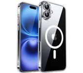 Magnetic Luxury Armor Shockproof Case For iPhone 16 15 14 13 12 11Pro Max For Magsafe Wireless Charge Matte Translucent PC Cover